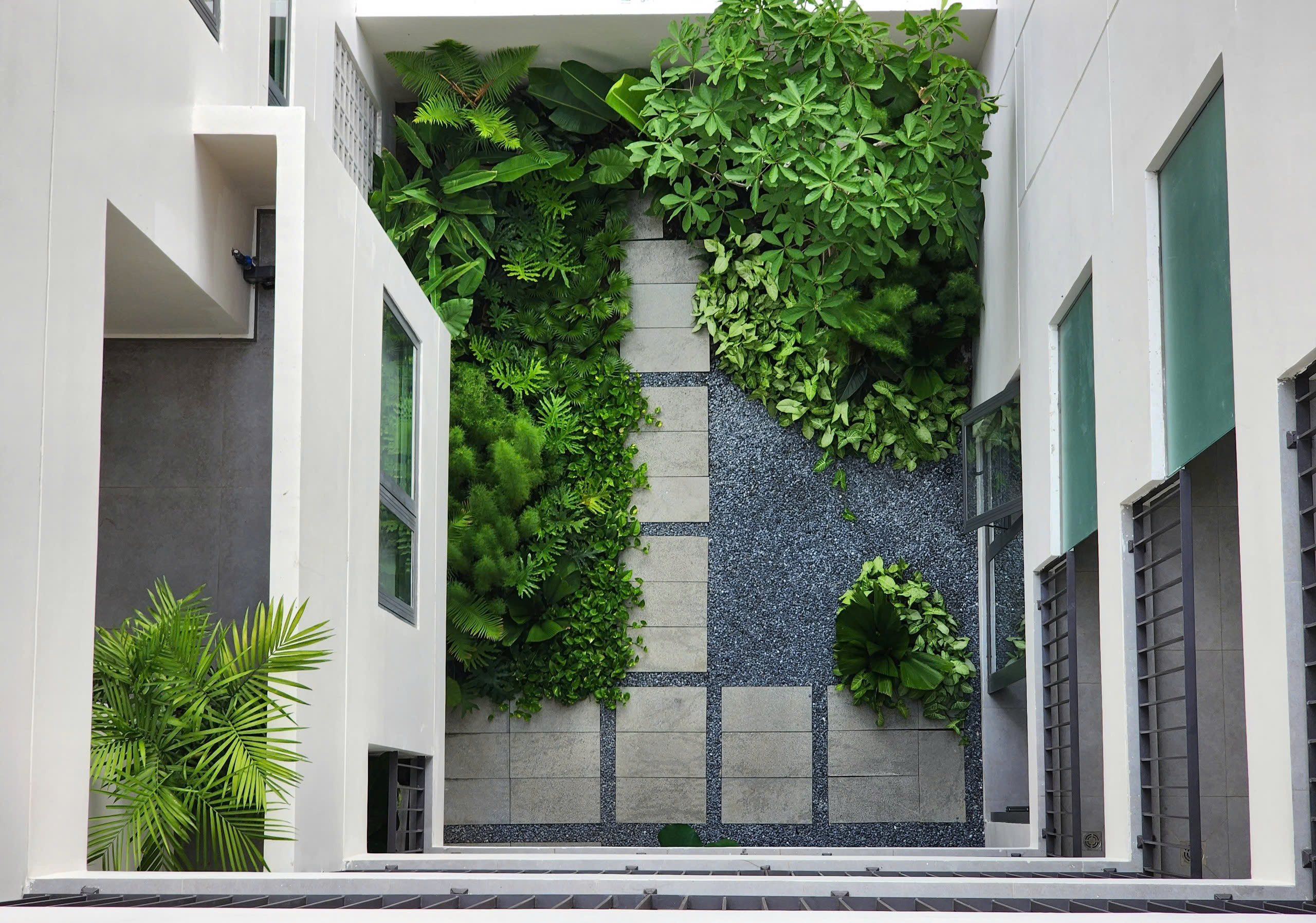 Green courtyard inside ORA Binh Duong